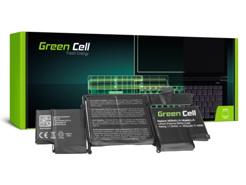 Green Cell Akku A1493 για Apple MacBook Pro 13 A1502 (Τέλη 2013, Μέσα 2014)
