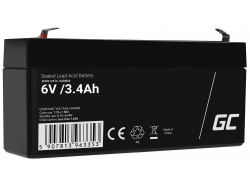 AGM GEL Batterie 6V 3.4Ah Blei Akku Green Cell Wartungsfreie für Roller und eine Parkuhr
