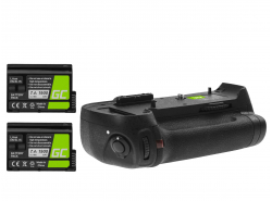 Grip Green Cell MB-D12H + 2x Akku EN-EL15 1900mAh 7.4V für Nikon D800 D800E D810 D810A Kamera