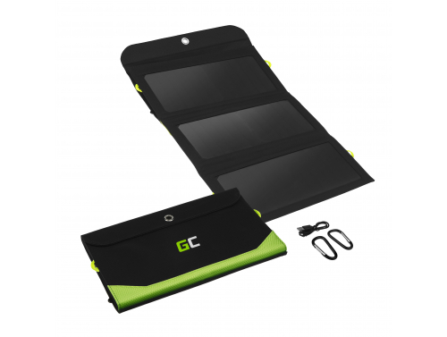 Φορτιστής ηλιακής μπαταρίας Green Cell GC SolarCharge 21W - 10000 mAh USB-C Power Delivery 18W USB-A QC