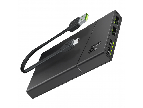 Power Bank Green Cell GC PowerPlay10S 10000mAh με γρήγορη φόρτιση 2x USB Ultra Charge και 2x USB-C Power Delivery 18W