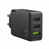 Green Cell Φορτιστής τοίχου 30W GC ChargeSource 3 με Ultra Charge και Smart Charge - 3x USB-A