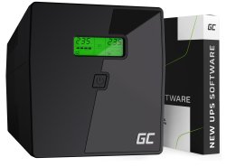 Green Cell UPS 1000VA 600W Αδιάλειπτο Τροφοδοτικό με οθόνη LCD + Νέα εφαρμογή