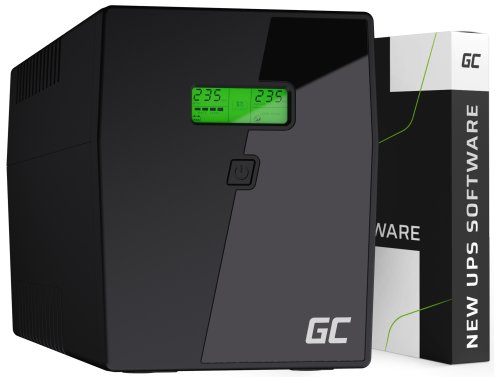Green Cell UPS 1500VA 900W Αδιάλειπτο Τροφοδοτικό με οθόνη LCD + Νέα εφαρμογή
