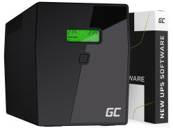 Green Cell UPS 2000VA 1200W Αδιάλειπτο Τροφοδοτικό με οθόνη LCD + Νέα εφαρμογή