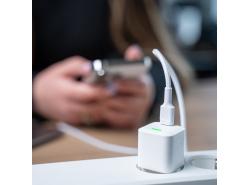 Καλώδιο Λευκό USB-C – Lightning MFi 1m GC Power Stream, mε γρήγορη φόρτιση Power Delivery για Apple iPhone