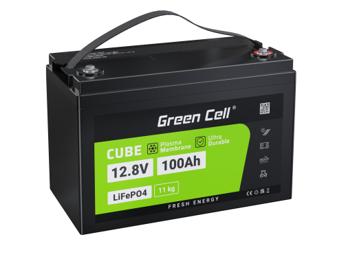 Green Cell® LiFePO4 μπαταρία 12.8V 100Ah 1280Wh LFP μπαταρία λιθίου 12V με BMS για αυτοκινούμενο τροχόσπιτο ηλιακή μπαταρία