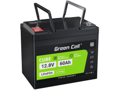 Green Cell® LiFePO4 Μπαταρία 60Ah 12,8V 768Wh Φωσφορικό Σίδηρο Λιθίου για εξωλέμβιες, μαρίνα, ανελκυστήρες, RV