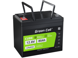 Green Cell® LiFePO4 Μπαταρία 80Ah 12,8V 1024Wh Φωσφορικό Σίδηρο Λιθίου για Camper, Καθαρισμός, Κάμπινγκ, Kutr