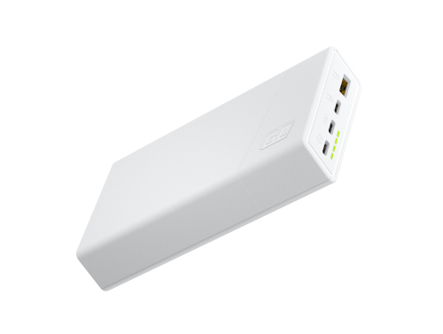 Green Cell PowerPlay20s λευκό Power Bank 20000mAh 22.5W PD USB C εξωτερική μπαταρία κινητού τηλεφώνου