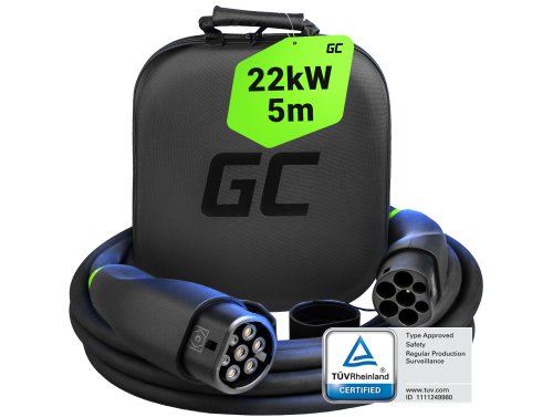 GC Snap τύπου 2 Καλώδιο φόρτισης EV 11kW / 22kW 5m για Tesla Model 3 S X Y, VW ID.3, ID.4, Kia EV6, Audi E-Tron, Fiat 500e