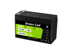 Green Cell CUBE LiFePO4 Μπαταρία 7Ah 12.8V 89.6Wh LFP μπαταρία λιθίου 12V για UPS, παιχνίδια, παρακολούθηση