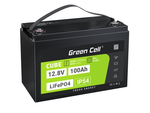 Green Cell CUBE LiFePO4 Μπαταρία 100Ah 12.8V 1280Wh LFP μπαταρία λιθίου 12V για αυτοκινούμενο τροχόσπιτο ηλιακή μπαταρία