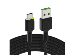 Green Cell KFZ-Ladegerät USB PowerRide Nano36 mit 2x USB-A Ultra Charge Schnelladung + 2x USB-C Kabel 120cm fur iPhone, Samsung