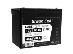 Green Cell ® AGM 12V 80Ah μπαταρία VRLA μπαταρία μολύβδου Unbemann fish cutter boat scooter σκούτερ γκαζόν τρακτέρ χλοοκοπτικό