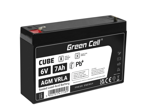 Green Cell ® AGM 6V 7Ah μπαταρία VRLA παιχνίδια μπαταρίας μολύβδου ηλεκτρικά παιχνίδια συναγερμός παιδικών οχημάτων