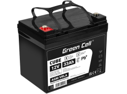 Green Cell ® AGM 12V 33Ah μπαταρία VRLA μπαταρία μολύβδου Unbemann αλιευτικό κόπτη σκάφος σκούτερ γκαζόν τρακτέρ χλοοκοπτικό