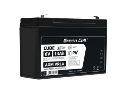 Green Cell ® AGM 6V 14Ah μπαταρία μολύβδου VRLA Μπαταρία Unbemann αλιευτικό κόπτη σκάφος σκούτερ γκαζόν τρακτέρ χλοοκοπτικό