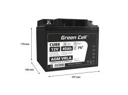 Green Cell ® Gel Batterie AGM VRLA 12V 40Ah