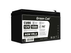 AGM GEL Batterie 12V 10Ah Blei Akku Green Cell Wartungsfreie für UPS und Echosonden