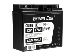 AGM GEL Batterie 12V 18Ah Blei Akku Green Cell Wartungsfreie für Photovoltaik und Echolot