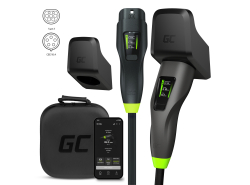 Green Cell GC Habu Φορητός Φορτιστής EV 11kW 7m Τύπος 2 CEE 16A Wallbox με Εφαρμογή + Habu Holder - Βάση καλωδίου φόρτισης EV