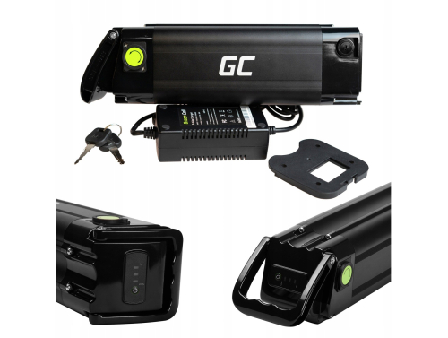 Green Cell® E-Bike Battery 24V 10.4Ah Li-Ion Silverfish with Charger for Electric Bicycle