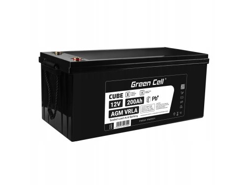 Green Cell AGM VRLA 12V 200Ah μπαταρία χωρίς συντήρηση για τροχόσπιτο, φωτοβολταϊκά, ηλιακούς συλλέκτες, σκάφη.