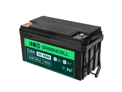 Green Cell Cube AGM VRLA IP54 12V 65Ah χωρίς συντήρηση μπαταρία για χλοοκοπτικά, σκούτερ, σκάφη, αμαξίδια
