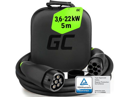 GC Snap τύπου 2 Καλώδιο φόρτισης EV 11kW / 22kW 5m για Tesla Model 3 S X Y, VW ID.3, ID.4, Kia EV6, Audi E-Tron, Fiat 500e