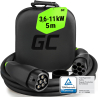 Green Cell Snap τύπου 2 Καλώδιο φόρτισης EV 11kW 5m για Tesla Model 3 S X Y, VW ID.3, ID.4, Kia EV6, Audi E-Tron, Fiat 500e