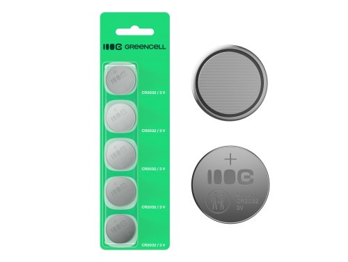 Greencell Blister 5x μπαταρία λιθίου CR2032 3V 220mAh κουμπί για κλειδιά, ρολόγια, τηλεχειριστήρια, ζυγαριές