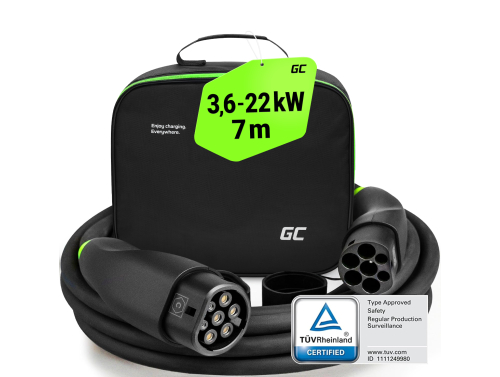 GC Snap τύπου 2 Καλώδιο φόρτισης EV 11kW 22kW 7m για Tesla Model 3 S X Y, VW ID.3, ID.4, Kia EV6, Audi E-Tron, Fiat 500e