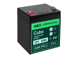 Greencell AGM VRLA 12V 5Ah αδιάφορη μπαταρία για ταμία, παιχνίδια, κάμερες (91x70x102mm)
