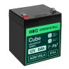 Greencell AGM VRLA 12V 5Ah αδιάφορη μπαταρία για ταμία, παιχνίδια, κάμερες (91x70x102mm)