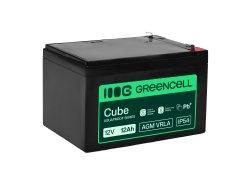 Greencell AGM VRLA 12V 12Ah χωρίς συντήρηση μπαταρία για ταμειακή μηχανή, παιχνίδια, κάμερες (151x98.5x95mm)