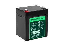 Greencell AGM VRLA 12V 4.5Ah χωρίς συντήρηση μπαταρία για ταμειακή μηχανή, παιχνίδια, κάμερες (90x70x106mm)