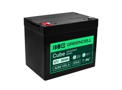 Greencell AGM VRLA 12V 80Ah χωρίς συντήρηση ακουμulator για UPS, ζυγαριά, τροχόσπιτο (260x168x216mm)