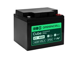 Greencell AGM VRLA 12V 50Ah χωρίς συντήρηση μπαταρία για τροφοδοτικό UPS, ζυγαριά, τροχόσπιτο (197x166x170mm)