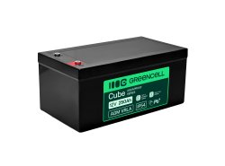 Greencell AGM VRLA 12V 250Ah αυτόνομη μπαταρία για σκάφη, φωτοβολταϊκά, ηλιακά πάνελ (520x268x225mm)