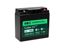 Greencell AGM VRLA 12V 18Ah χωρίς συντήρηση μπαταρία για ταμειακή μηχανή, παιχνίδια, κάμερες (181x77x167mm)