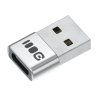 Προσαρμογέας Plug&Play Greencell 2.4A USB-A σε USB-C, μετάδοση δεδομένων 480 Mbps 12W αλουμίνιο