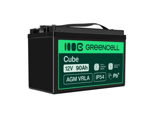 Green Cell ® AGM 12V 90Ah μπαταρία VRLA μπαταρία μολύβδου Unbemann Caravan φωτοβολταϊκή αναπηρική καρέκλα ηλιακή μπαταρία