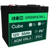 Green Cell ® AGM 12V 55Ah μπαταρία μολύβδου VRLA Μπαταρία Unbemann fish cutter boat scooter σκούτερ γκαζόν τρακτέρ χλοοκοπτικό