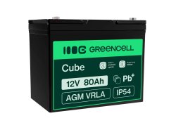 Green Cell ® AGM 12V 80Ah μπαταρία VRLA μπαταρία μολύβδου Unbemann fish cutter boat scooter σκούτερ γκαζόν τρακτέρ χλοοκοπτικό