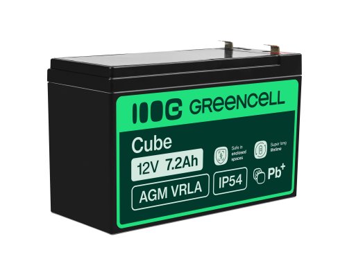 Green Cell ® AGM 12V 7.2Ah μπαταρία VRLA παιχνίδια μπαταρίας μολύβδου ηλεκτρικά παιχνίδια συναγερμός παιδικών οχημάτων