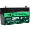 Green Cell ® AGM 6V 1.3Ah μπαταρία VRLA παιχνίδια μπαταρίας μολύβδου ηλεκτρικά παιχνίδια συναγερμός παιδικών οχημάτων