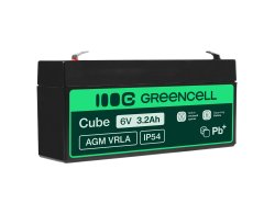 Green Cell ® AGM 6V 3.2Ah μπαταρία VRLA παιχνίδια μπαταρίας μολύβδου ηλεκτρικά παιχνίδια συναγερμός παιδικών οχημάτων