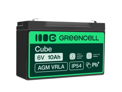 Green Cell ® AGM 6V 10Ah μπαταρία VRLA παιχνίδια μπαταρίας μολύβδου ηλεκτρικά παιχνίδια συναγερμός παιδικών οχημάτων