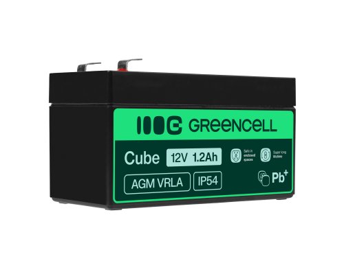 Green Cell ® AGM 12V 1.2Ah μπαταρία VRLA παιχνίδια μπαταρίας μολύβδου ηλεκτρικά παιχνίδια συναγερμός παιδικών οχημάτων